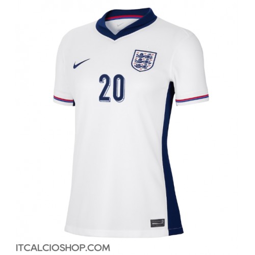 Inghilterra Jarrod Bowen #20 Prima Maglia Femmina Europei 2024 Manica Corta